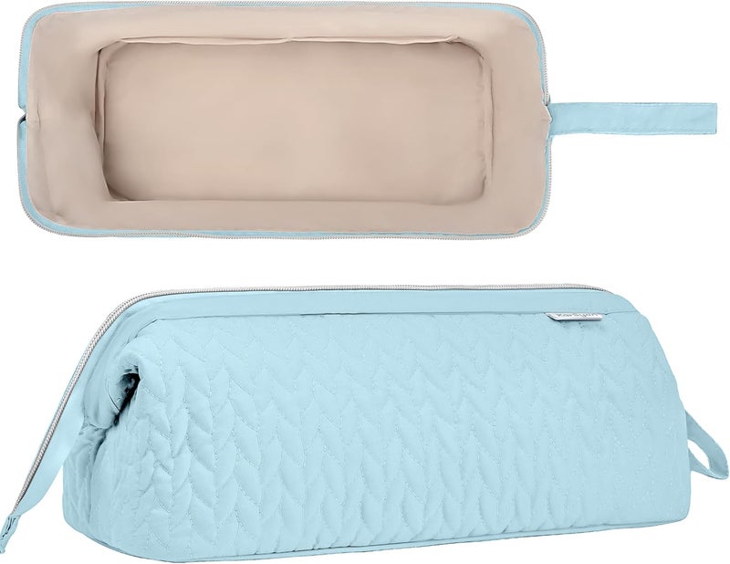 KarSyon Shark Flex Style Case for Airwrap Hair Dryer Brush Revlon Hair Tools Travel Bag Carrying Case Flat Curling Iron Organizer (Light Blue) - Image 2
